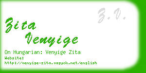 zita venyige business card